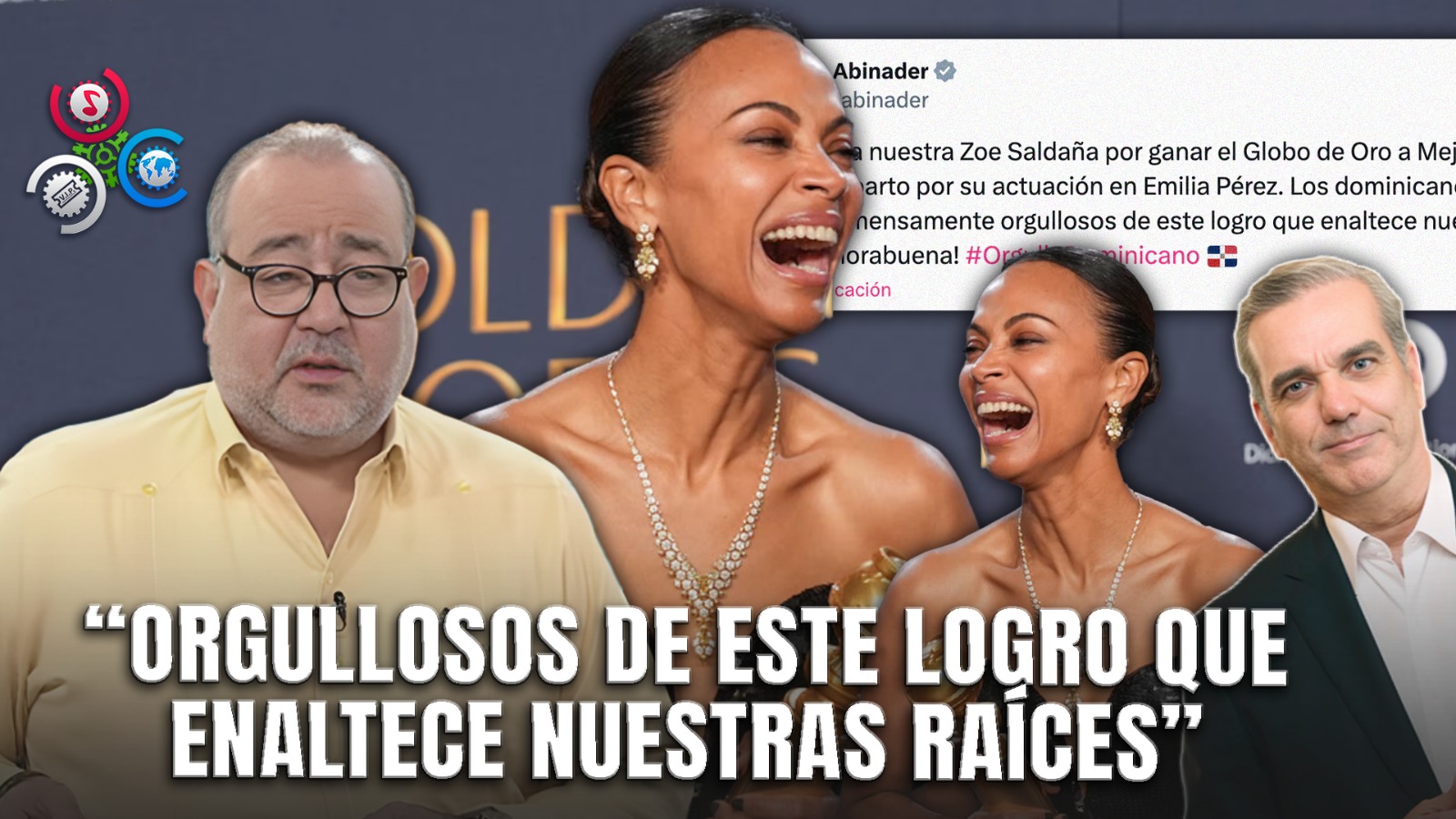 Luis Abinader Felicita A Zoe Saldaña Tras Su Victoria En Los Globos De Oro