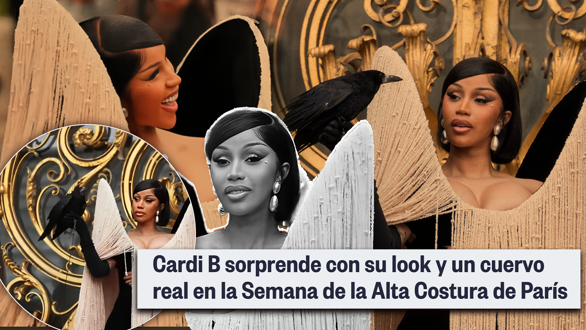 Cardi B Y Su Cuervo Roban El Show En El Desfile De Schiaparelli En París