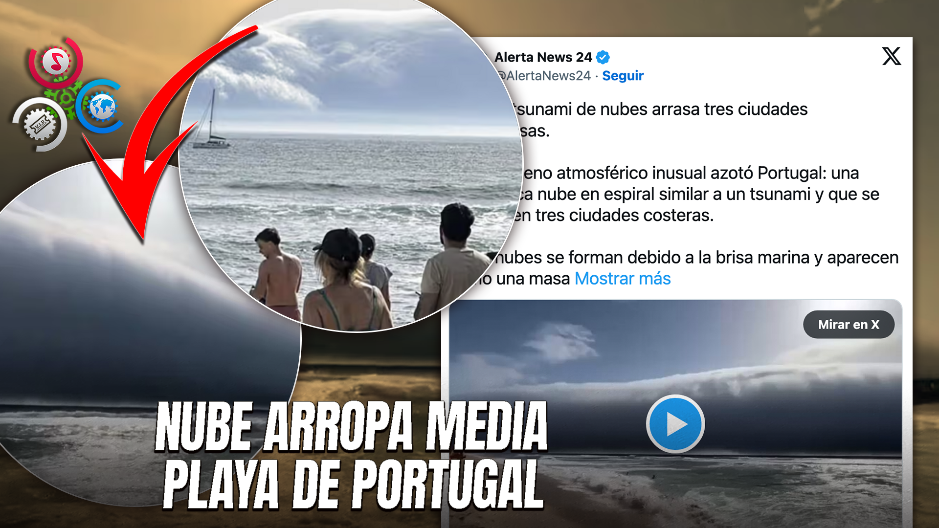 Sorprendente “Tsunami De Nubes” Sorprende A Bañistas En Playas De Portugal