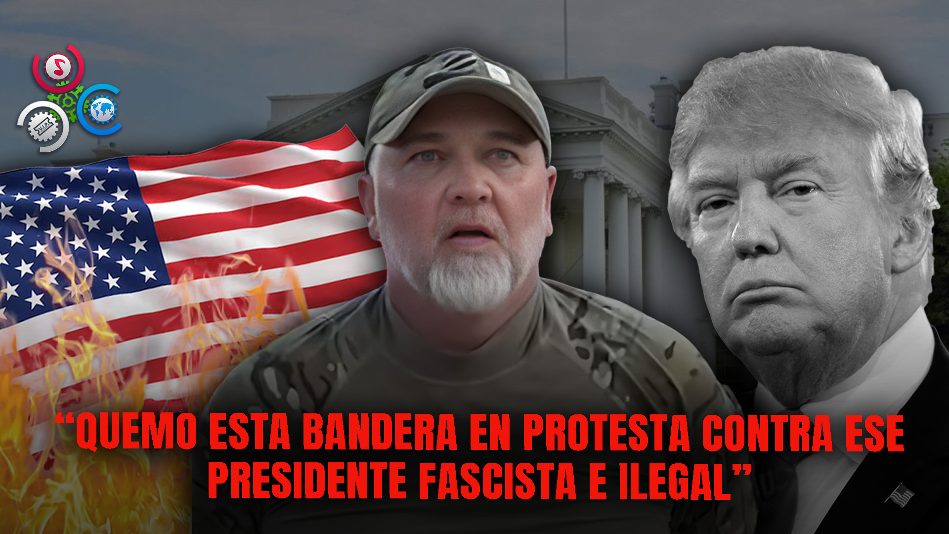 Hombre Quema Bandera De EE.UU. Frente A La Casa Blanca En Desafío A Orden De Trump
