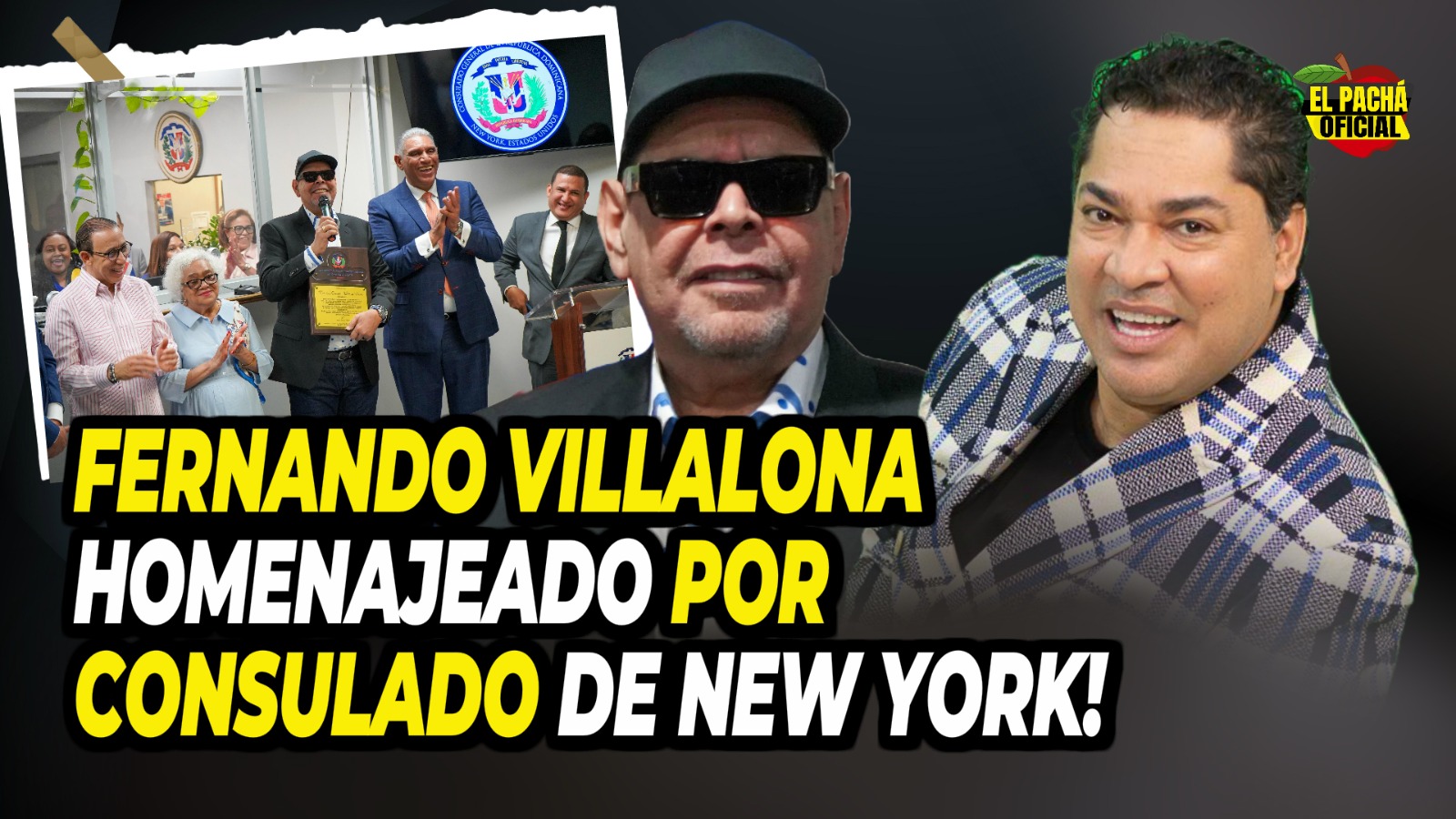El Pacha: Fernando Villalona Es Homenajeado Por El Consulado De New York
