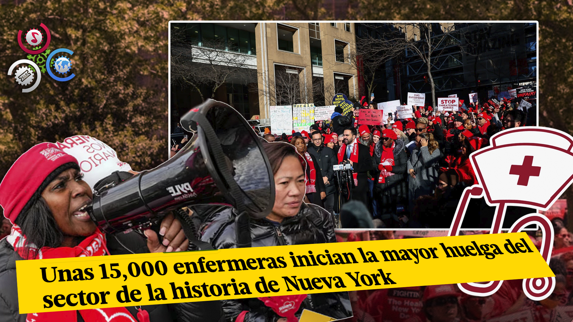 Nueva York Enfrenta Histórica Huelga De Enfermeras Que Paraliza Hospitales Privados: “15 Mil Empleados Protestan”
