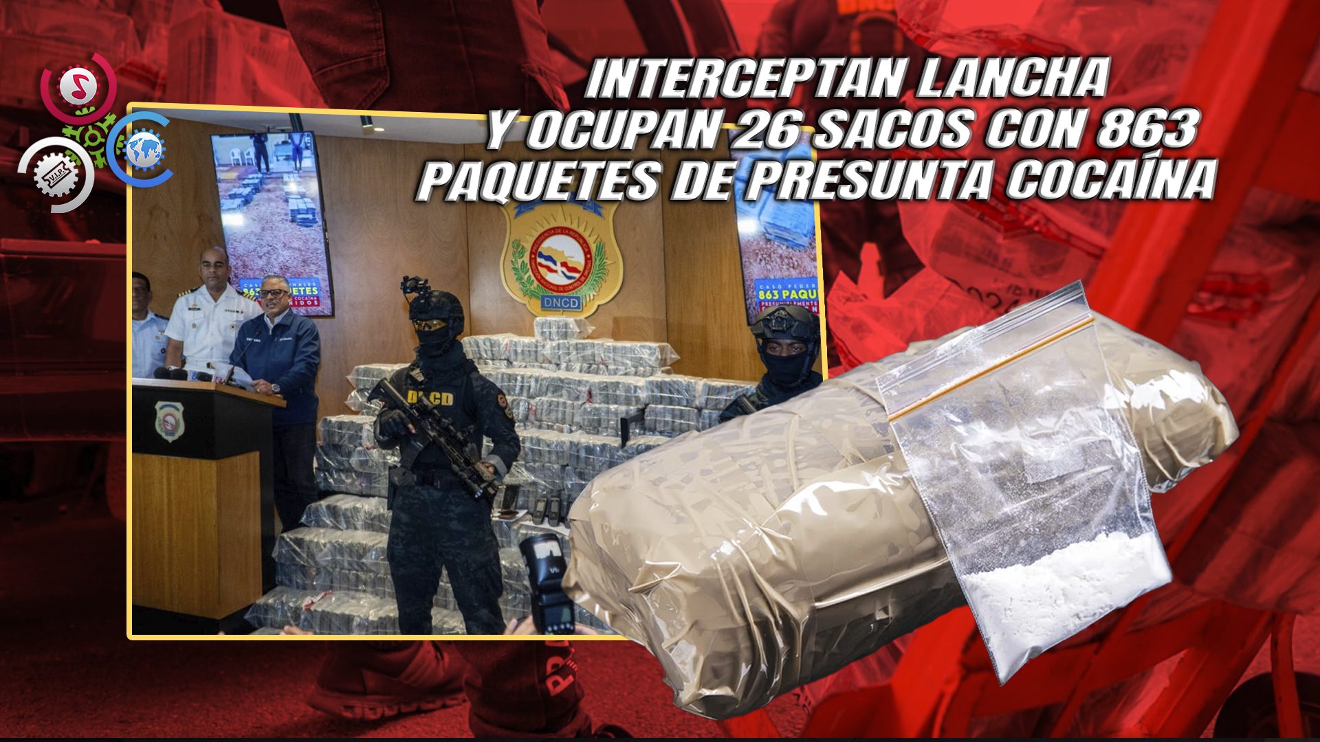 DNCD Captura Embarcación Con Dos Dominicanos Y 863 Paquetes De Presunta Cocaína