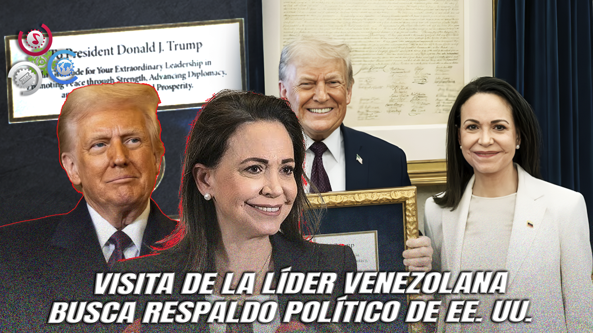 María Corina Machado Entrega Simbolicamente Su Premio Nobel De La Paz A Donald Trump En La Casa Blanca