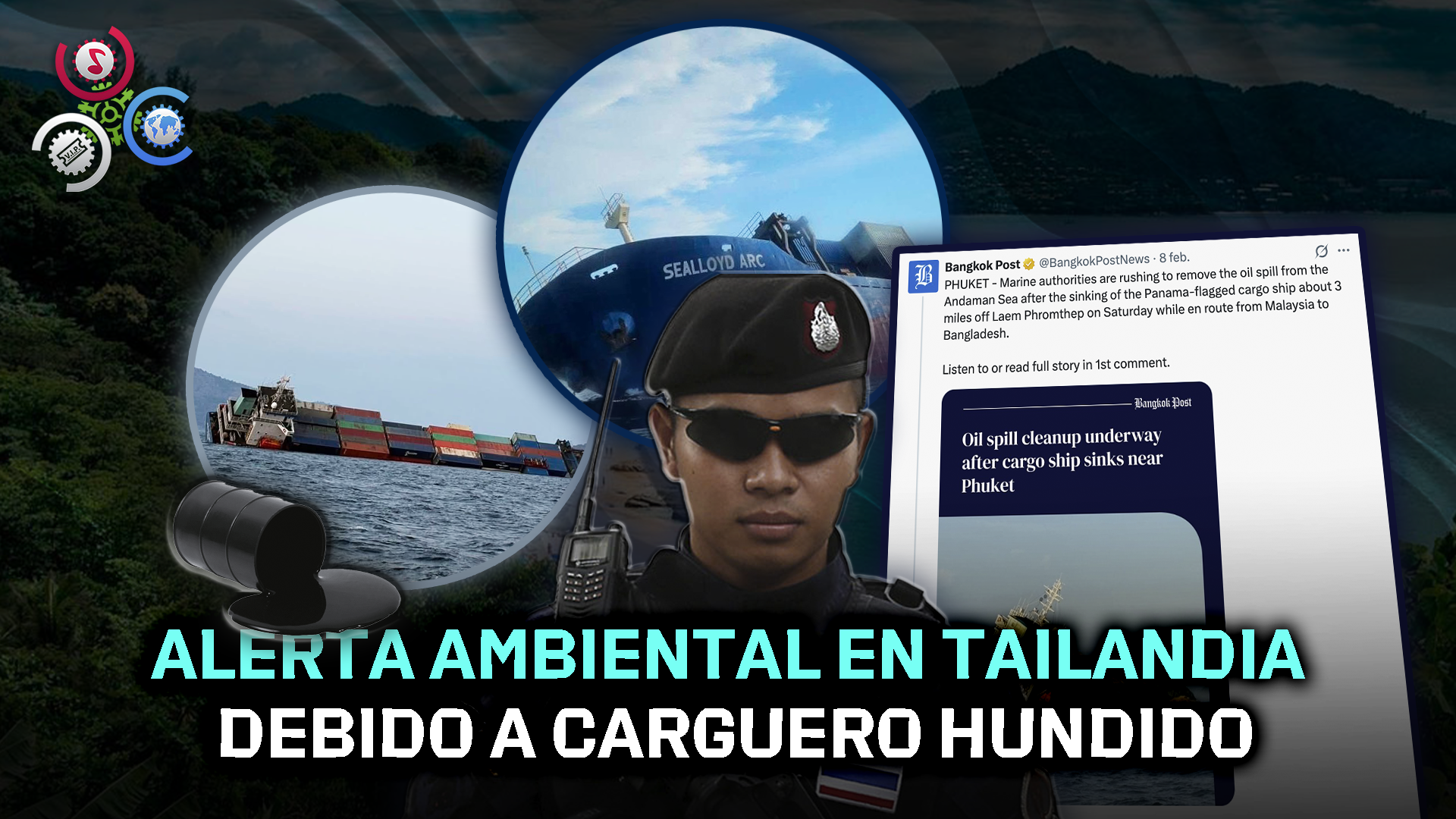 Autoridades De Tailandia Enfrentan Alerta Ambiental Por Carguero Hundido Frente A Phuket