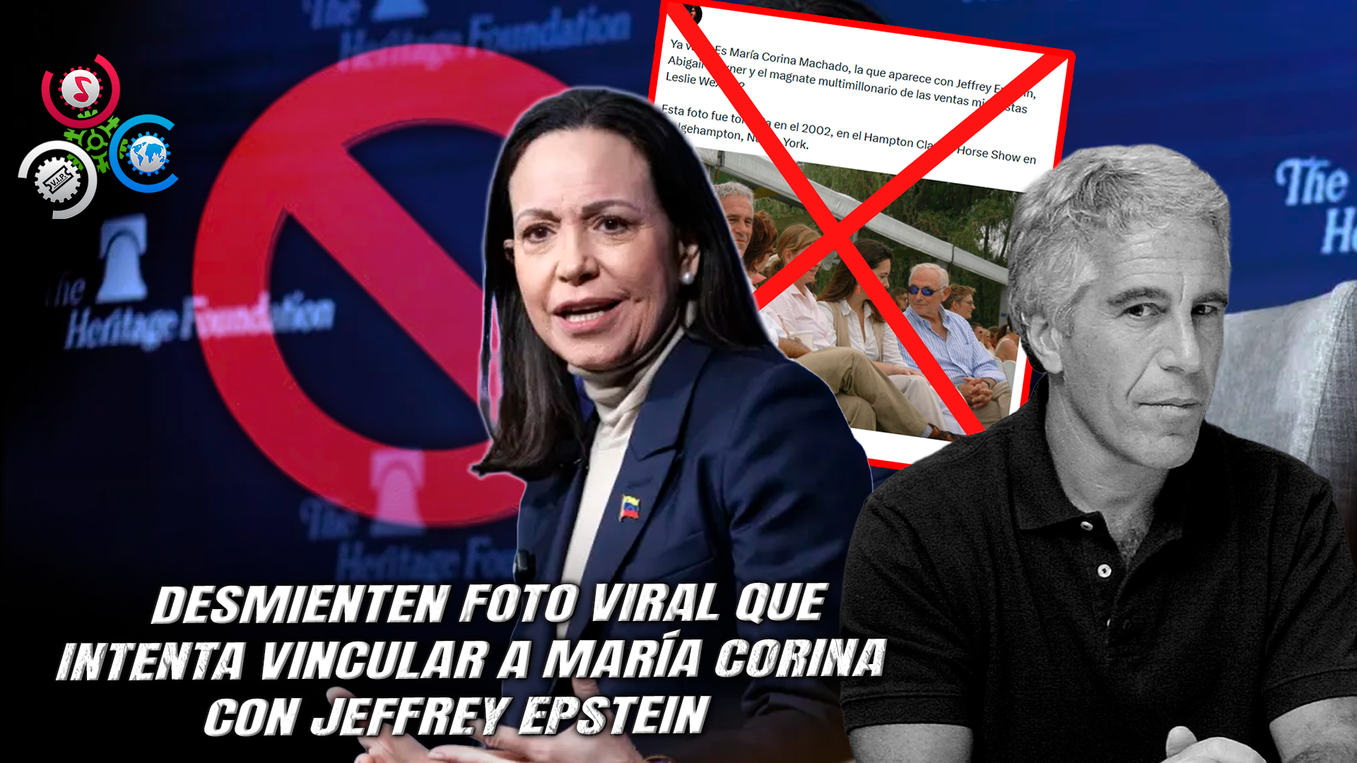 Circula Imagen Falsa Que Vincula A María Corina Machado Con Jeffrey Epstein Tras Divulgación De Nuevos Documentos