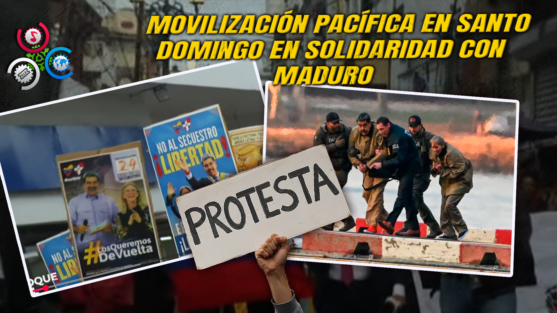 Organizaciones Dominicanas Marchan Exigiendo La Libertad De Nicolás Maduro Y Cilia Flores