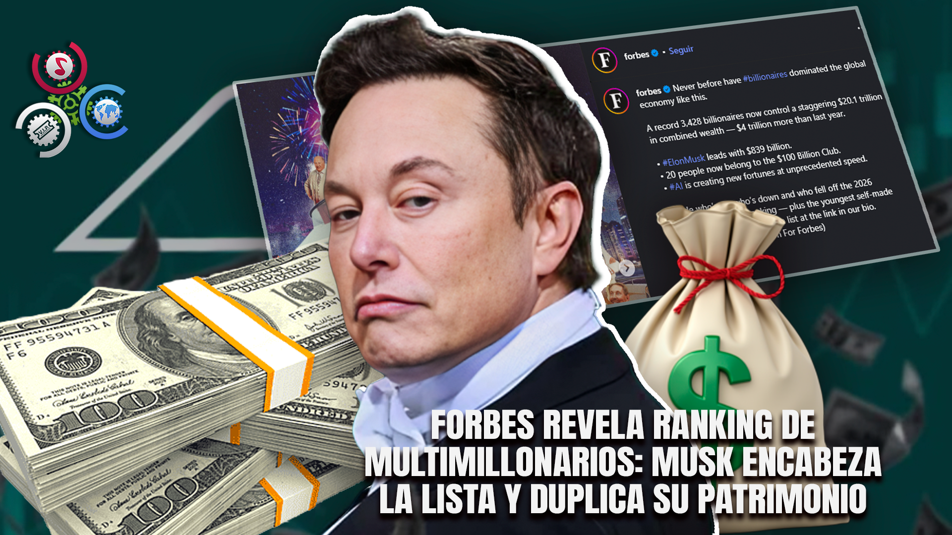 Elon Musk Lidera Nuevamente La Lista Forbes De Los Más Ricos Del Mundo Con Una Fortuna De 839 Mil Millones De Dólares