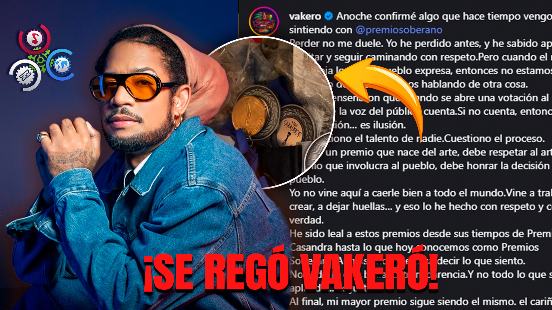 “Ustedes Son Una Falta De Respeto”: Vakeró Arremete Contra Los Soberano Y Lanza Sus Premios A La Basura