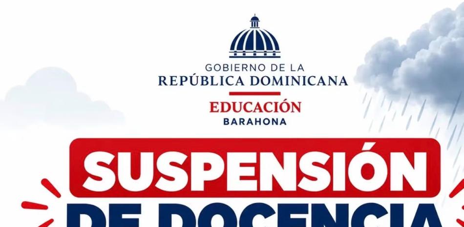 Docencia suspendida en Barahona y Pedernales por alerta amarilla